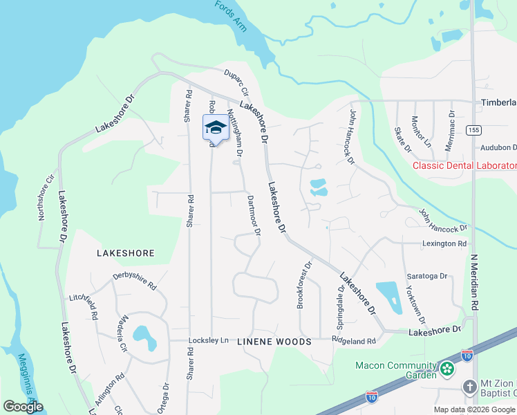 map of restaurants, bars, coffee shops, grocery stores, and more near 3319 Dartmoor Drive in Tallahassee