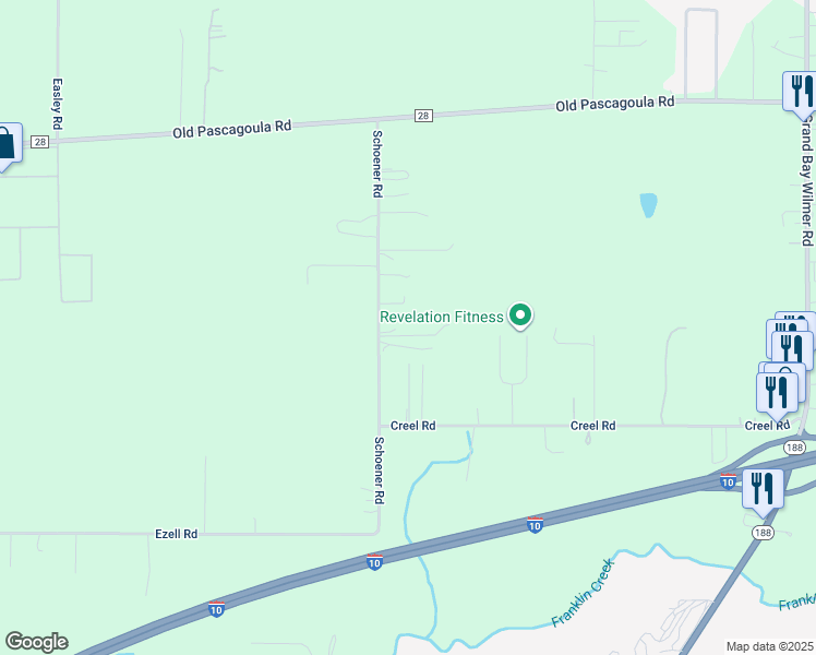 map of restaurants, bars, coffee shops, grocery stores, and more near 9125 Schoener Road in Grand Bay