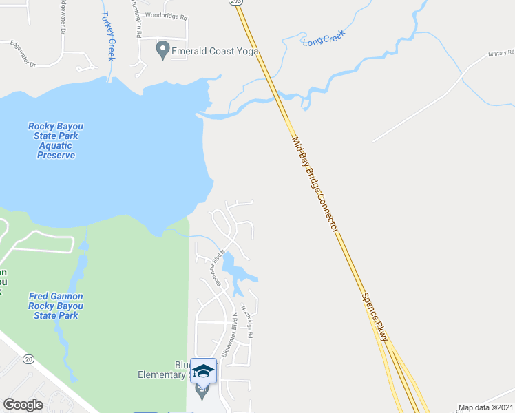 map of restaurants, bars, coffee shops, grocery stores, and more near 4546 Nancy Ward Lane in Niceville