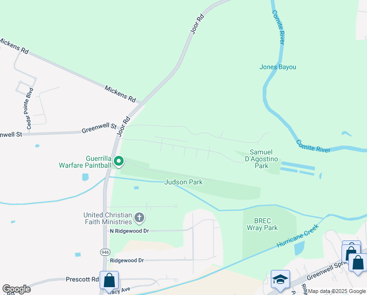 map of restaurants, bars, coffee shops, grocery stores, and more near 9813 El Scott Avenue in Baton Rouge