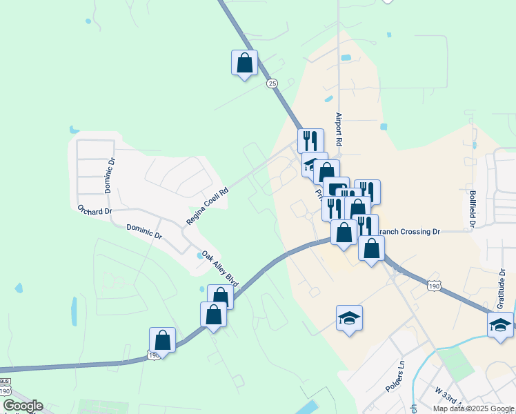map of restaurants, bars, coffee shops, grocery stores, and more near 1022 Ronald Reagan Highway in Covington