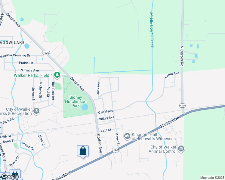 map of restaurants, bars, coffee shops, grocery stores, and more near 30392 Mayer Street in Walker