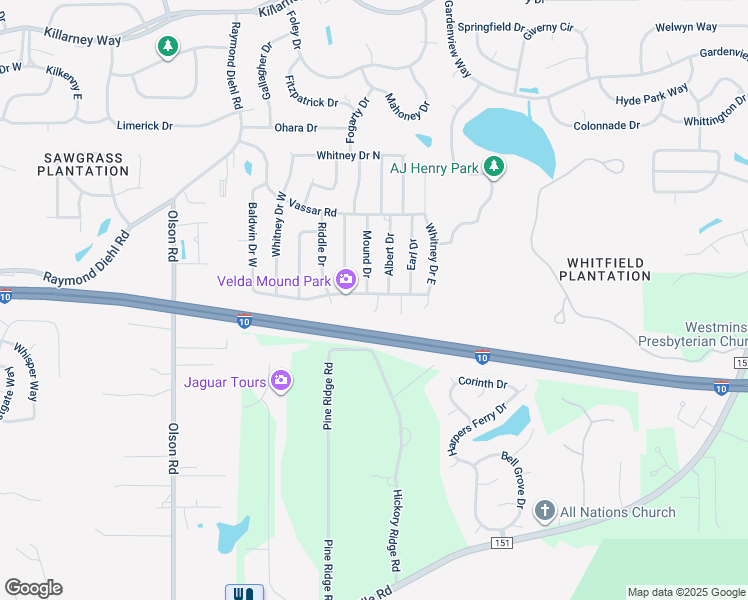map of restaurants, bars, coffee shops, grocery stores, and more near 2697 Baldwin Drive South in Tallahassee