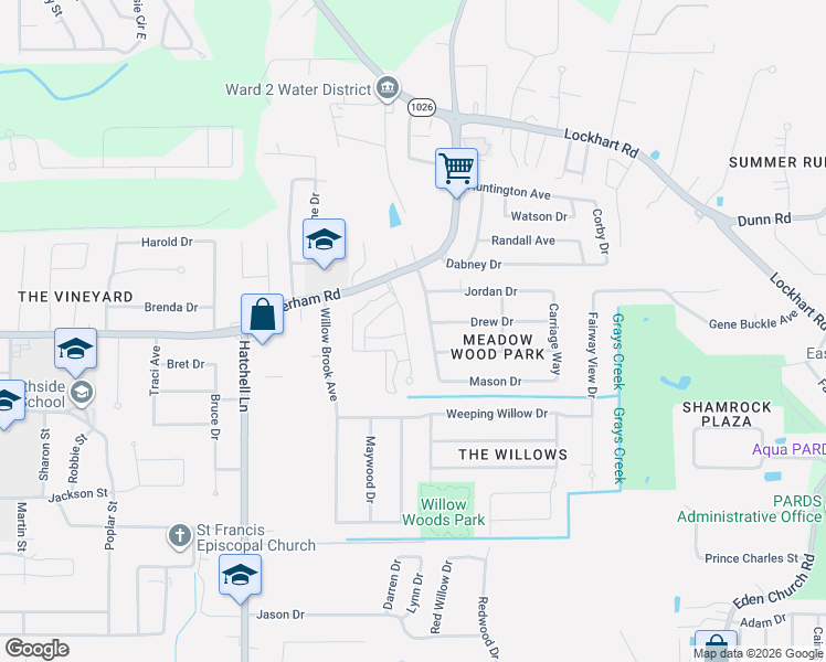 map of restaurants, bars, coffee shops, grocery stores, and more near 30913 Meadow Wood Boulevard in Denham Springs