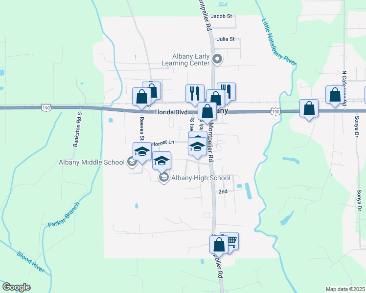 map of restaurants, bars, coffee shops, grocery stores, and more near 29777 South Montpelier Road in Albany