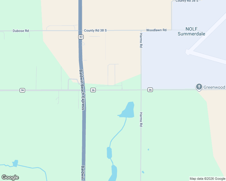 map of restaurants, bars, coffee shops, grocery stores, and more near 21256 County Road 83 in Summerdale