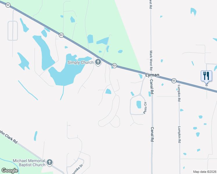 map of restaurants, bars, coffee shops, grocery stores, and more near 15119 Audubon Lake Boulevard in Gulfport