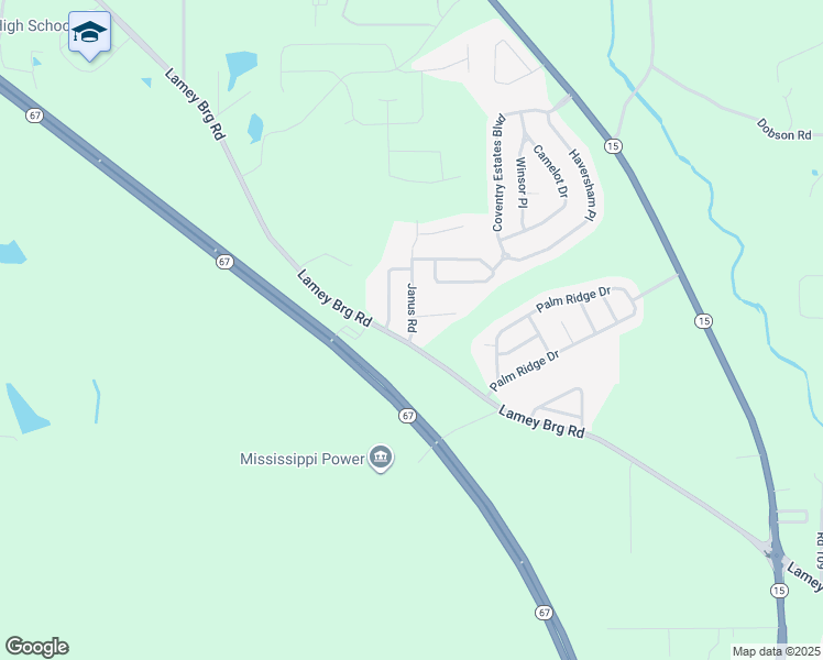 map of restaurants, bars, coffee shops, grocery stores, and more near 15549 Quail Creek Cove in Biloxi