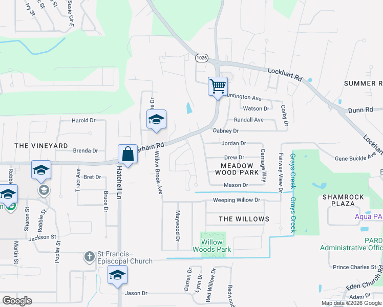 map of restaurants, bars, coffee shops, grocery stores, and more near 1138 Cockerham Road in Denham Springs