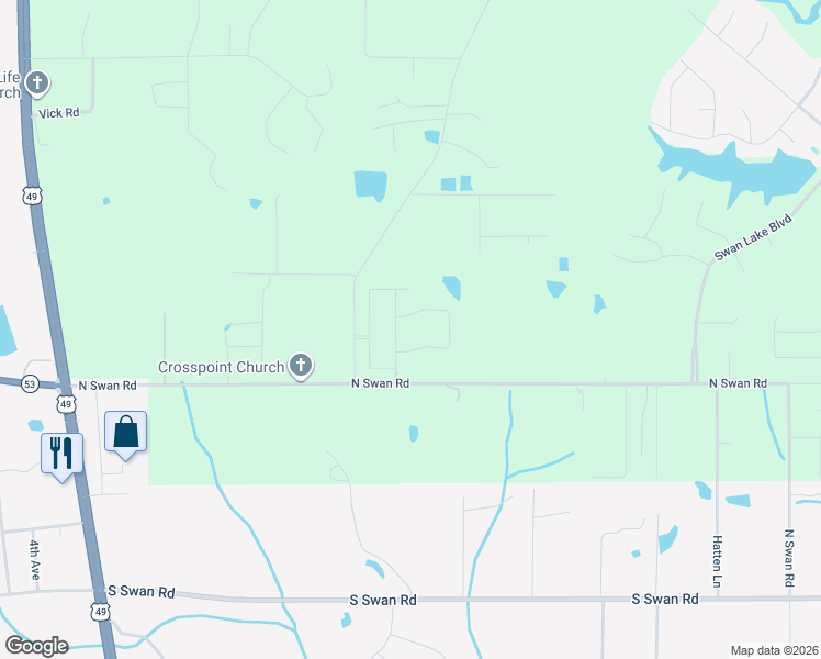 map of restaurants, bars, coffee shops, grocery stores, and more near 14994 North Swan Road in Gulfport