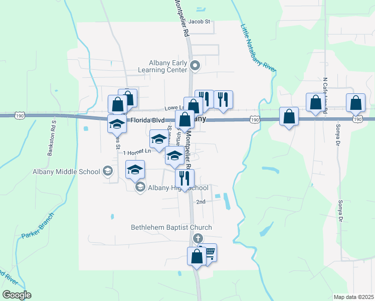 map of restaurants, bars, coffee shops, grocery stores, and more near 29777 South Montpelier Road in Albany