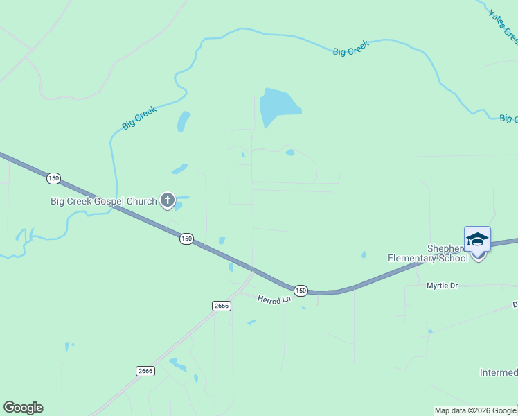 map of restaurants, bars, coffee shops, grocery stores, and more near 200 Manuel Road in Shepherd