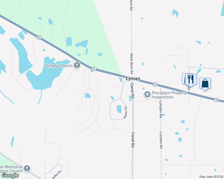 map of restaurants, bars, coffee shops, grocery stores, and more near 18016 Mustang Place in Gulfport