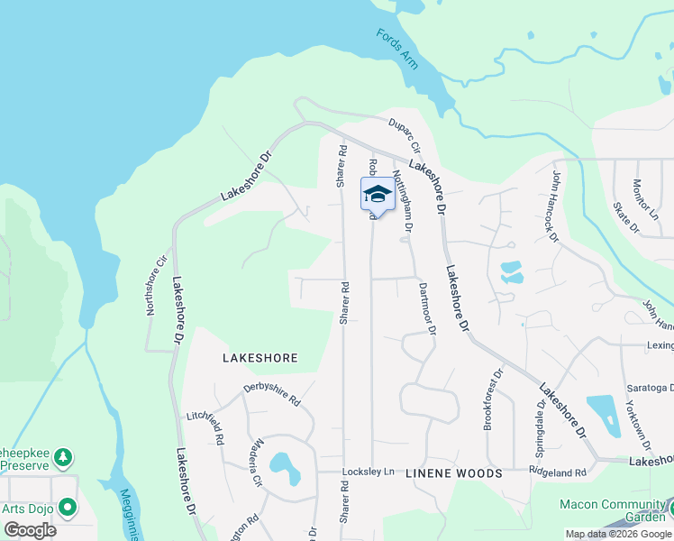 map of restaurants, bars, coffee shops, grocery stores, and more near 3404 Sharer Road in Tallahassee