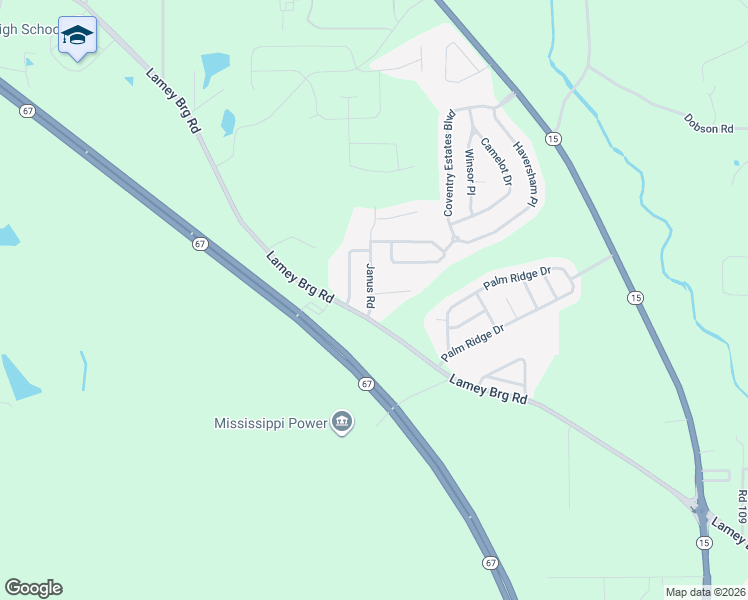 map of restaurants, bars, coffee shops, grocery stores, and more near 15548 Quail Creek Cove in Biloxi