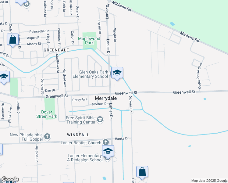 map of restaurants, bars, coffee shops, grocery stores, and more near 7921 Greenwell Street in Baton Rouge