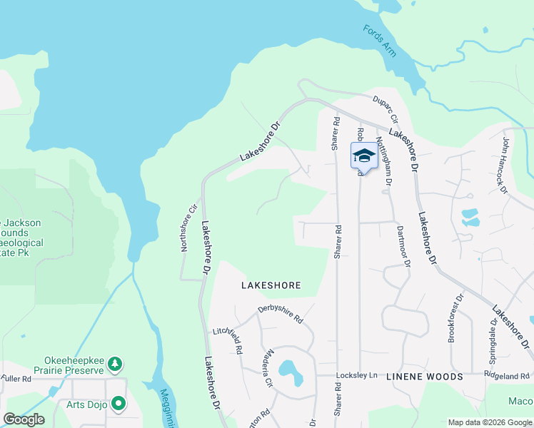 map of restaurants, bars, coffee shops, grocery stores, and more near 1818 Moon Crest Lane in Tallahassee