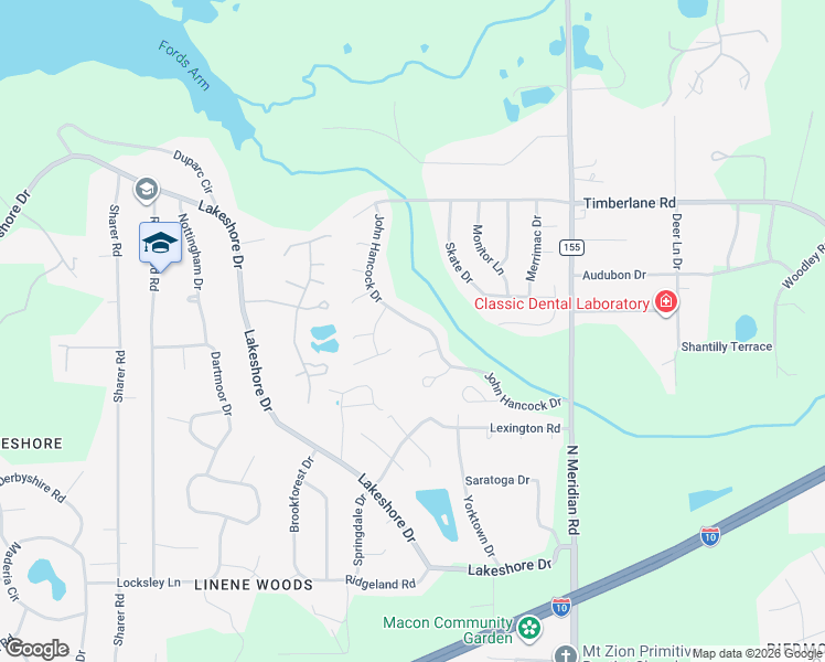 map of restaurants, bars, coffee shops, grocery stores, and more near 3286 John Hancock Drive in Tallahassee