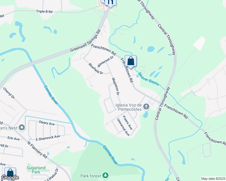 map of restaurants, bars, coffee shops, grocery stores, and more near 5480 Goodland Drive in Central