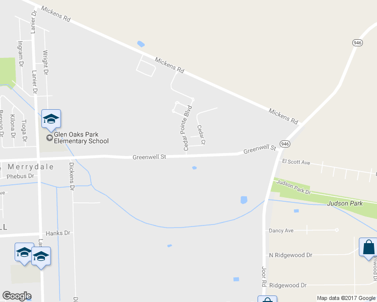map of restaurants, bars, coffee shops, grocery stores, and more near 5912 Cedar Pointe Boulevard in Baton Rouge