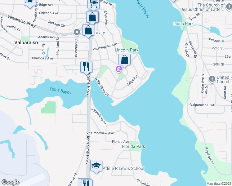 map of restaurants, bars, coffee shops, grocery stores, and more near 138 Edge Avenue in Valparaiso