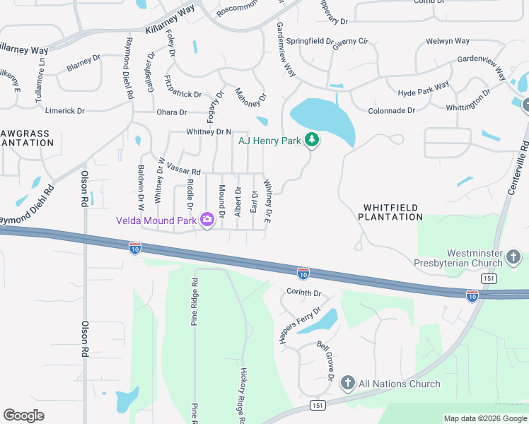 map of restaurants, bars, coffee shops, grocery stores, and more near 3216 Whitney Dr E in Tallahassee