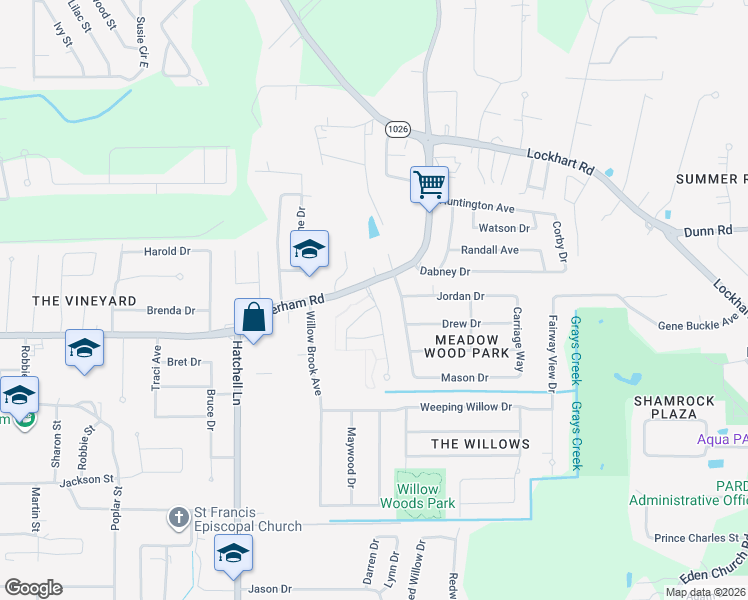 map of restaurants, bars, coffee shops, grocery stores, and more near 1138 Cockerham Road in Denham Springs