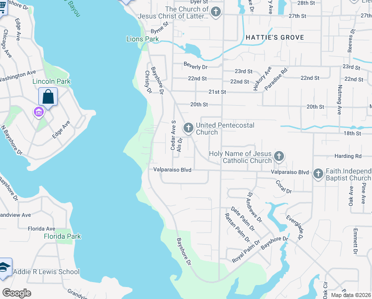 map of restaurants, bars, coffee shops, grocery stores, and more near 1423 Beaver Run Road in Niceville