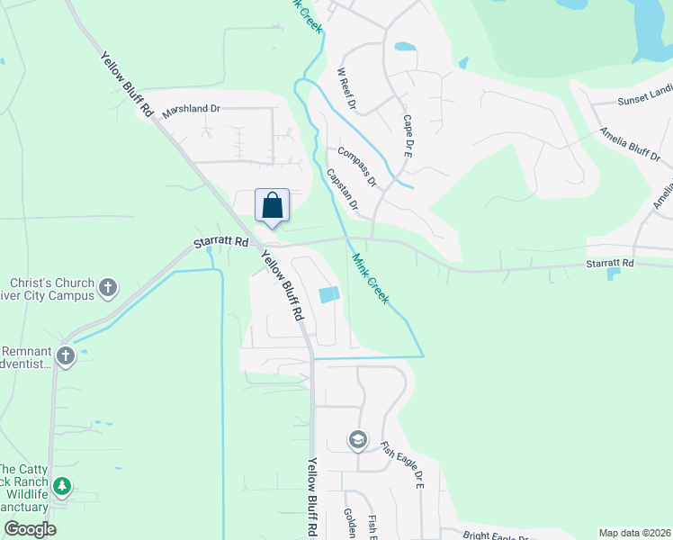 map of restaurants, bars, coffee shops, grocery stores, and more near 14598 Spring Light Circle in Jacksonville