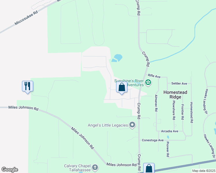 map of restaurants, bars, coffee shops, grocery stores, and more near 2650 Topaz Way in Tallahassee