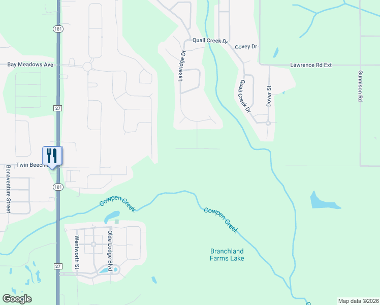 map of restaurants, bars, coffee shops, grocery stores, and more near 303 South Tee Drive in Fairhope