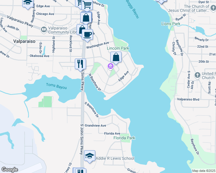 map of restaurants, bars, coffee shops, grocery stores, and more near 154 Westview Avenue in Valparaiso