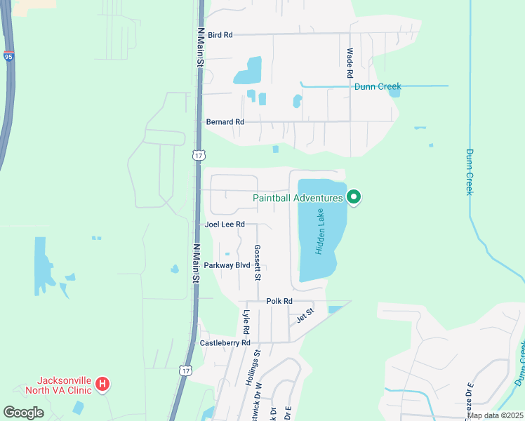 map of restaurants, bars, coffee shops, grocery stores, and more near 14601 East Zachary Drive in Jacksonville