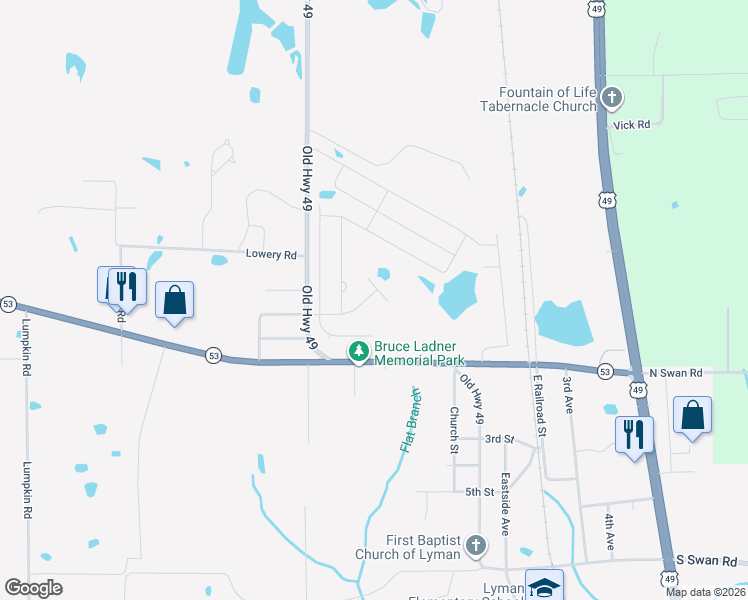 map of restaurants, bars, coffee shops, grocery stores, and more near 16905 Acron Street in Gulfport