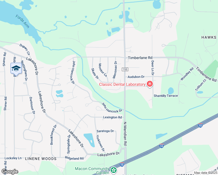 map of restaurants, bars, coffee shops, grocery stores, and more near 3349 Argonaut Drive in Tallahassee