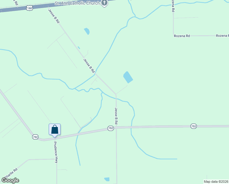 map of restaurants, bars, coffee shops, grocery stores, and more near 1000-1098 Jessie B Road in Opelousas