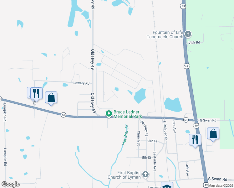 map of restaurants, bars, coffee shops, grocery stores, and more near 16905 Acron Street in Gulfport