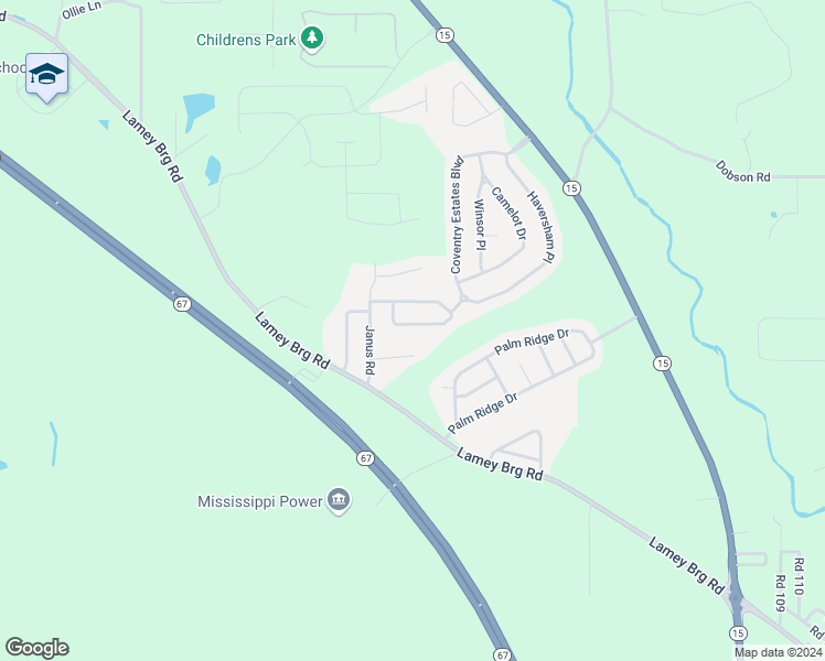 map of restaurants, bars, coffee shops, grocery stores, and more near 5395 Quail Creek Circle in Biloxi