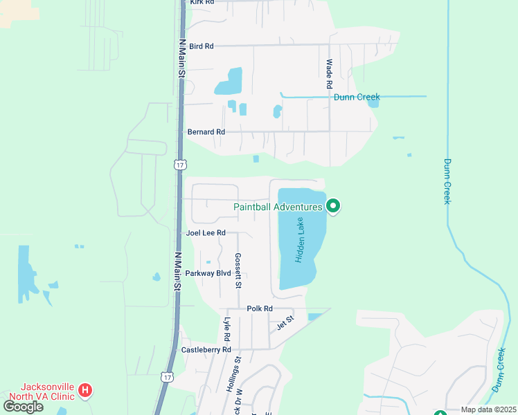 map of restaurants, bars, coffee shops, grocery stores, and more near 153 Lake Run Boulevard in Jacksonville