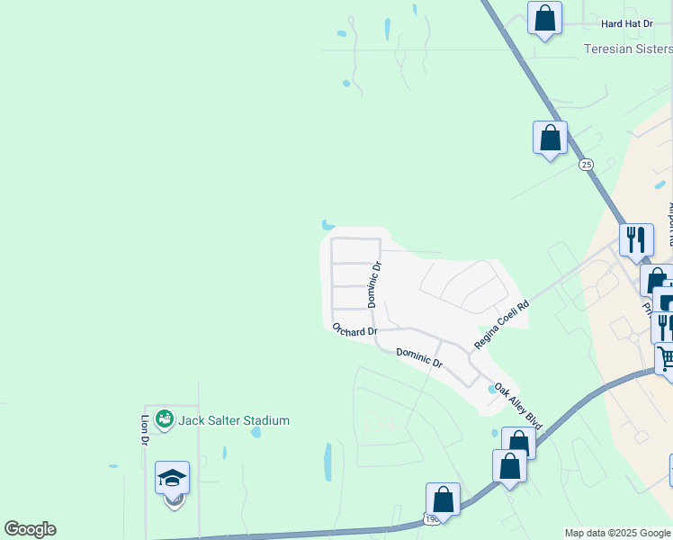 map of restaurants, bars, coffee shops, grocery stores, and more near 1924 Bryce Drive in Covington