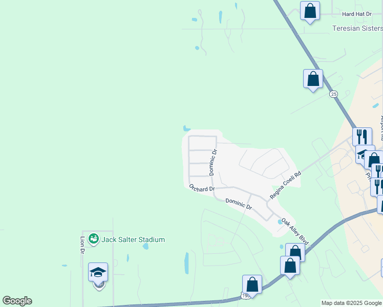 map of restaurants, bars, coffee shops, grocery stores, and more near 1924 Bryce Drive in Covington