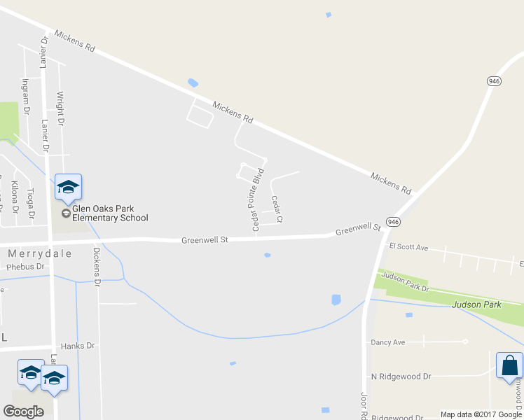 map of restaurants, bars, coffee shops, grocery stores, and more near 9003 Oakwood Lane in Baton Rouge