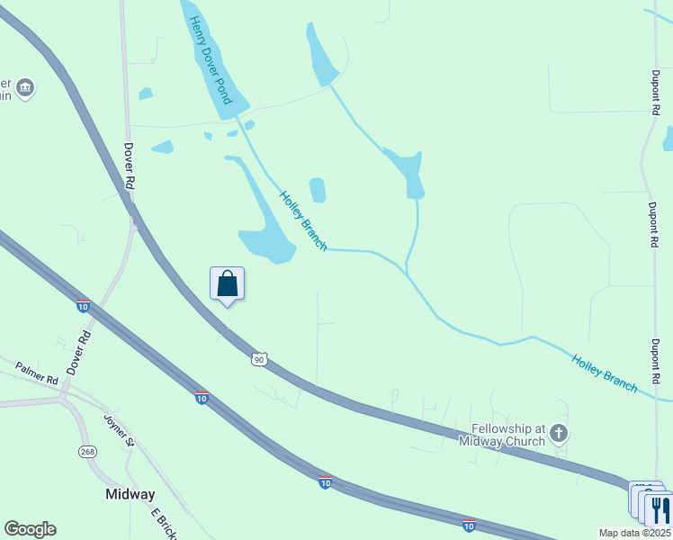 map of restaurants, bars, coffee shops, grocery stores, and more near 262 Hayward Dupont Street in Midway