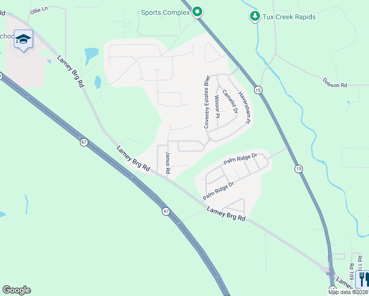 map of restaurants, bars, coffee shops, grocery stores, and more near 5494 Quail Creek Circle in Biloxi