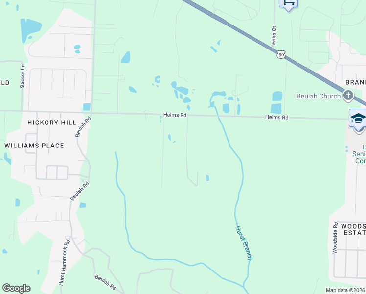 map of restaurants, bars, coffee shops, grocery stores, and more near 7422 Hidden Valley Road in Pensacola