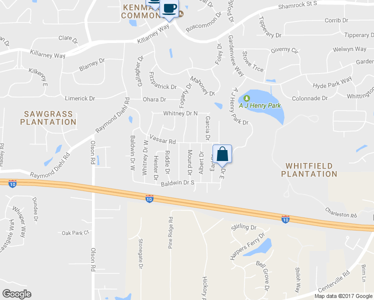 map of restaurants, bars, coffee shops, grocery stores, and more near 3250 Mound Dr in Tallahassee