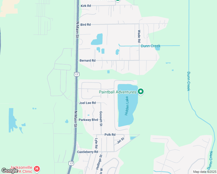 map of restaurants, bars, coffee shops, grocery stores, and more near 153 Lake Run Boulevard in Jacksonville