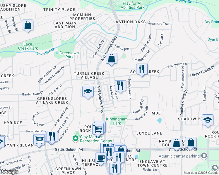 map of restaurants, bars, coffee shops, grocery stores, and more near 933 Monadale Trail in Round Rock