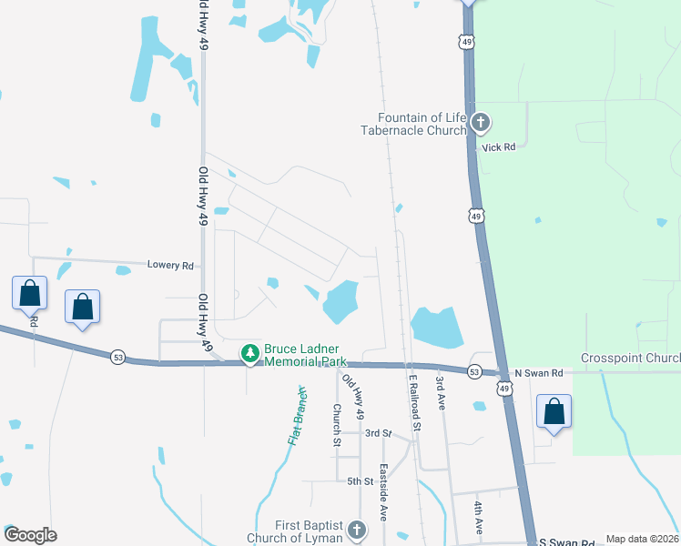 map of restaurants, bars, coffee shops, grocery stores, and more near 16731 Ty Ridge in Gulfport