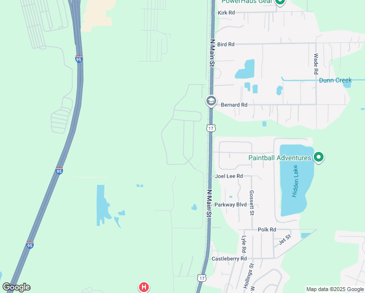 map of restaurants, bars, coffee shops, grocery stores, and more near 14664-14704 Main Street North in Jacksonville